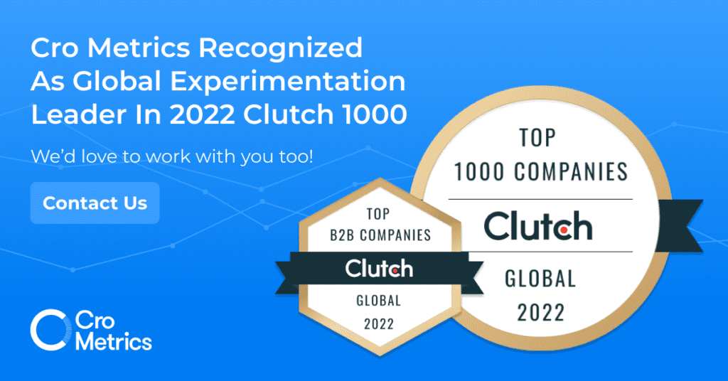 Cro Metrics honored in 2022 Clutch 1000