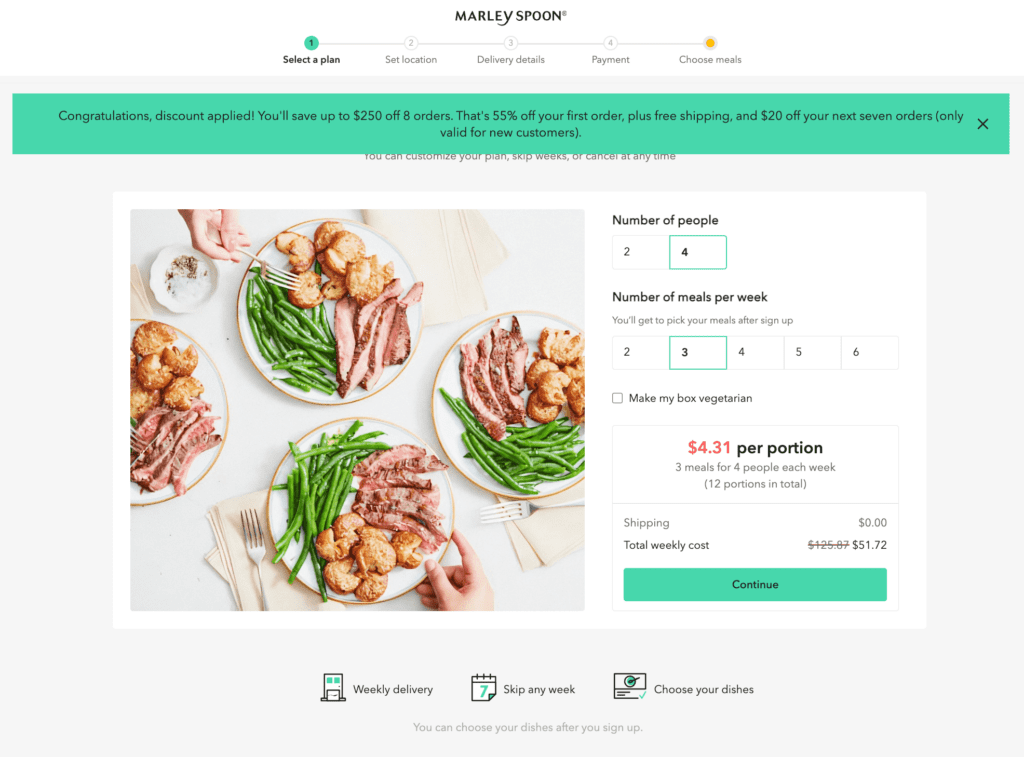 Marley Spoon - Google Ads landing page screenshot taken 2023-06-20