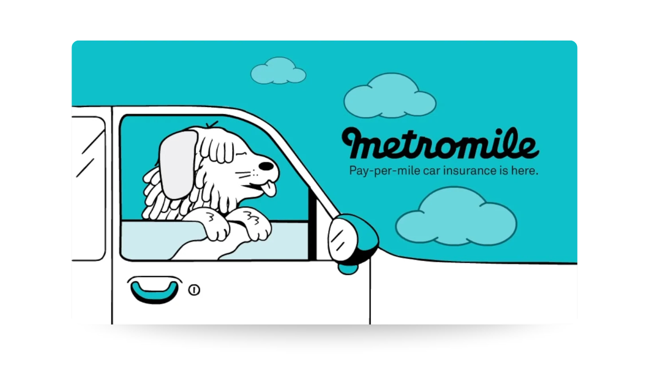 Metromile Pay-Per-Mile Car Insurance Brand Illustration